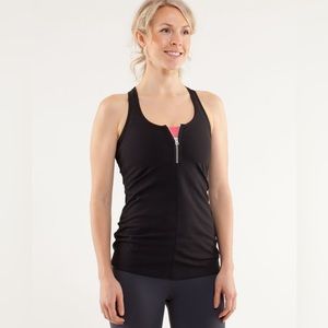 Rare Lululemon Cool Racerback with Black Zipper Tank
